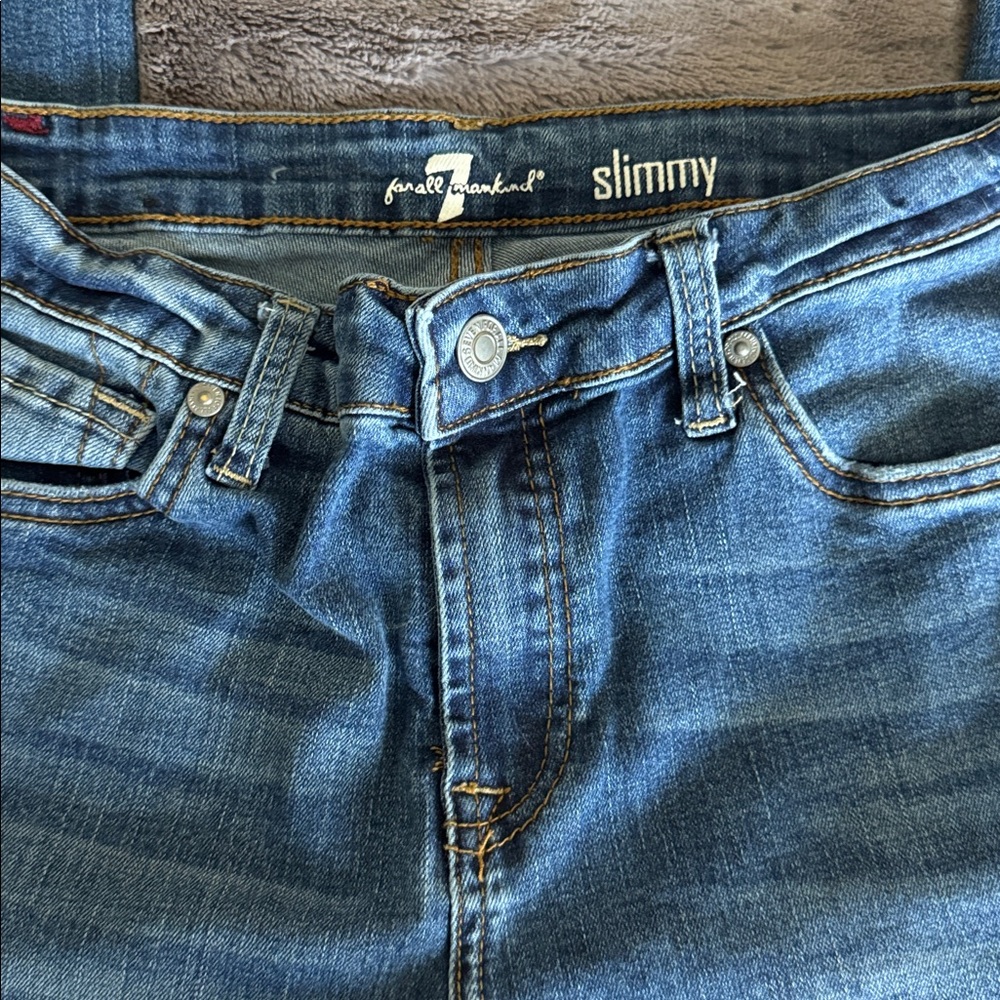 7 For All Mankind Slimmy Blue Denim Jeans